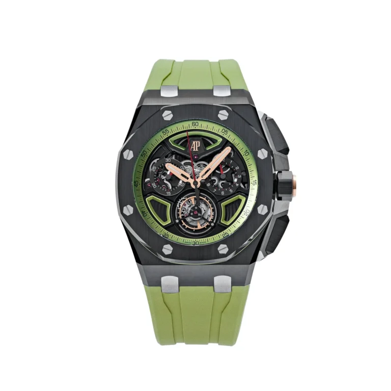 Audemars Piguet Royal Oak Offshore Flying Tourbillon Chronograph Limited Edition (Super Clone) 42mm SS Black Dial on Leather Strap – AP 3126