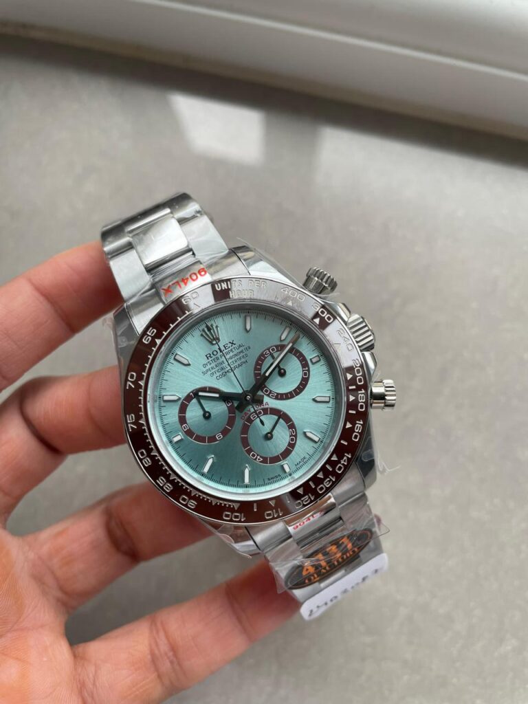 Rolex Daytona 116506 904L SS (QF Asia Super Clone) Ice Blue Dial with Open Back on 904L Stainless Steel Bracelet – Calibre 4131