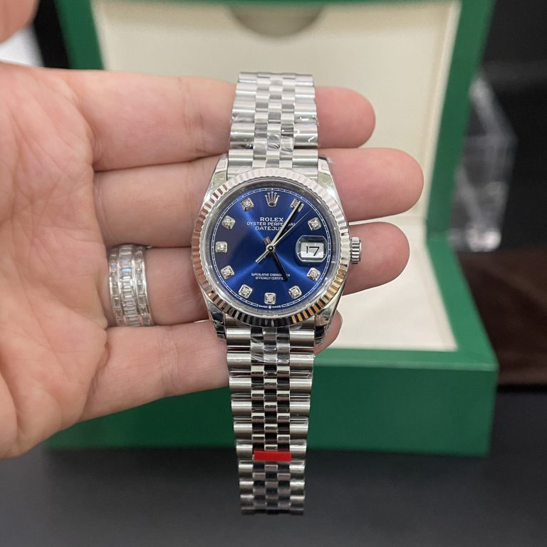 Rolex DateJust 126234 36mm SS (VS Factory Super Clone) Blue Dial with Fluted Bezel – Automatic Movement