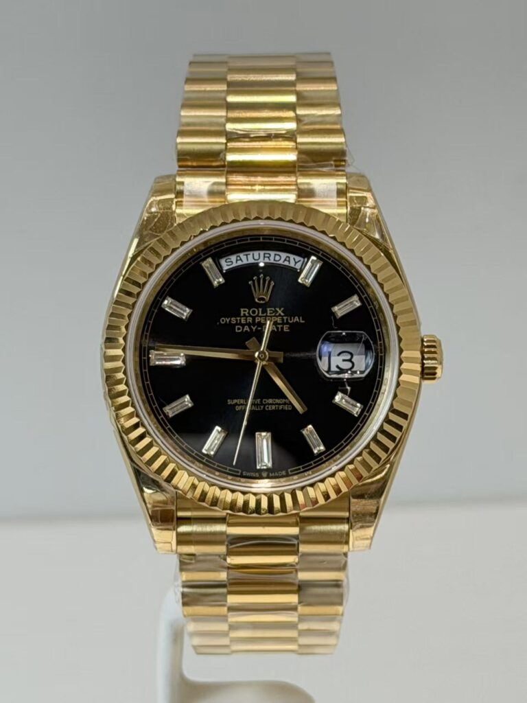 Rolex Day-Date M228238-0059 40mm Oystersteel & Yellow Gold (Super Clone) Champagne Dial with Fluted Bezel - Calibre 3255 Clone Automatic