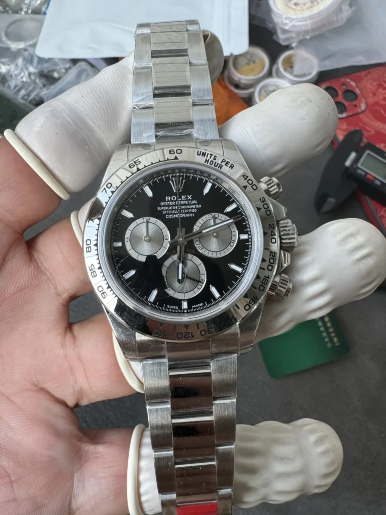 Rolex Cosmograph Daytona 126509 40mm White Gold (1:1 Super Clone) Black Dial – DD4131 Automatic