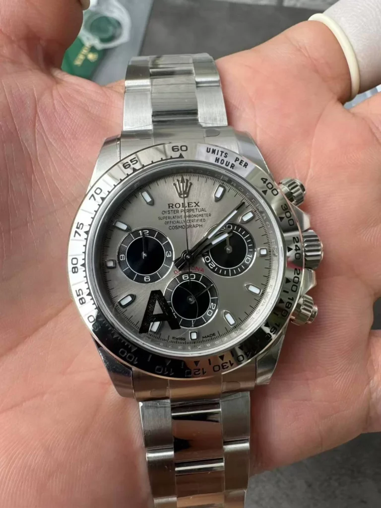 Rolex Cosmograph Daytona 116509 40mm White Gold (1:1 Super Clone DD4130 Movement) Slate Grey Dial on White Gold Oyster Bracelet
